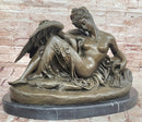 Large Leda and the swan by A. Carrier greek Mythology Classic Bronze Sculpture Artwork
