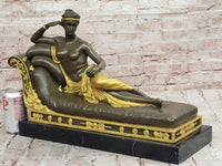 SIGNED CANOVA NUDE NAPOLEON`S SISTER BRONZE SCULPTURE STATUE FIGURE FIGURINE ART