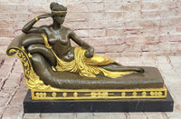 SIGNED CANOVA NUDE NAPOLEON`S SISTER BRONZE SCULPTURE STATUE FIGURE FIGURINE ART