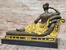 SIGNED CANOVA NUDE NAPOLEON`S SISTER BRONZE SCULPTURE STATUE FIGURE FIGURINE ART