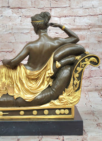 SIGNED CANOVA NUDE NAPOLEON`S SISTER BRONZE SCULPTURE STATUE FIGURE FIGURINE ART