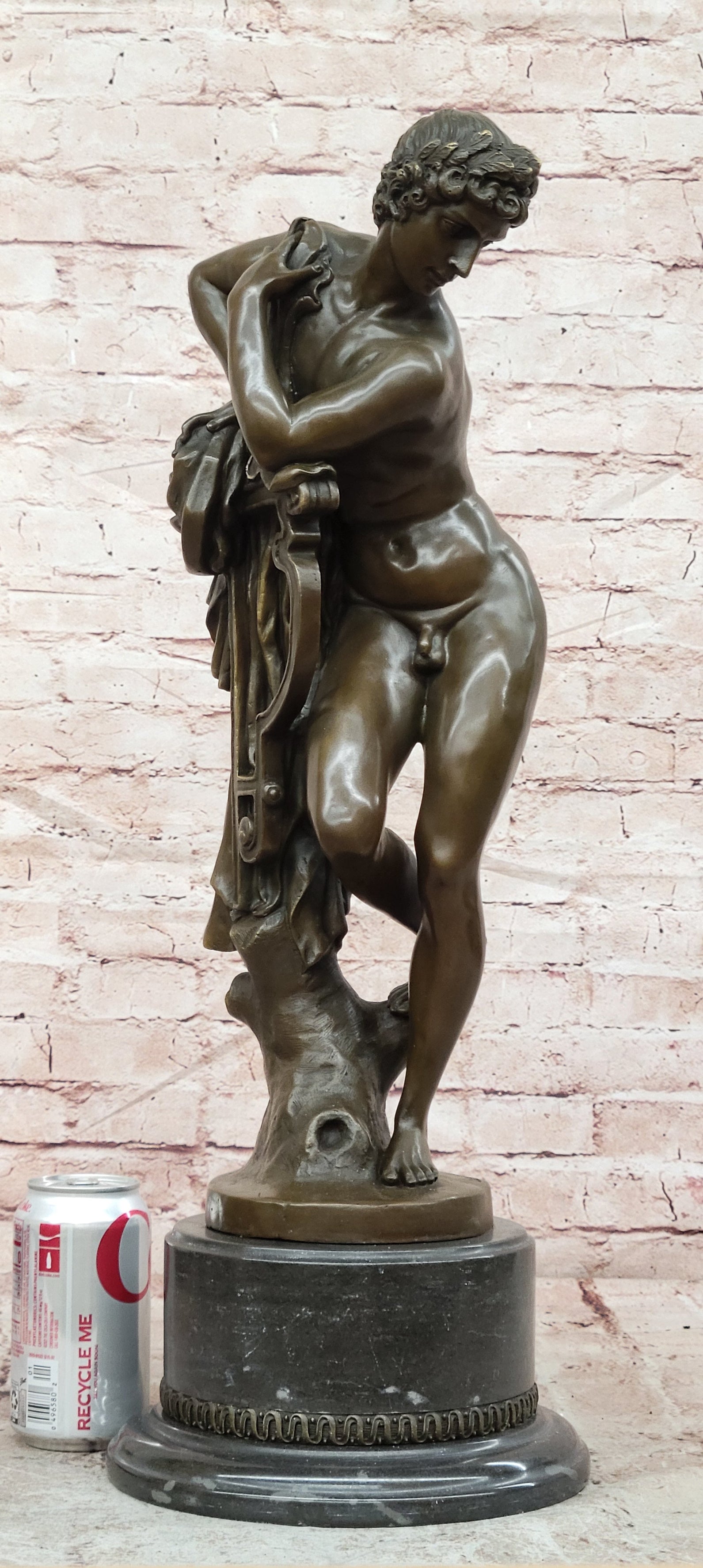 Hand Made Bronze Sculpture Apollo Greek Mythology God of Music by Giambologna