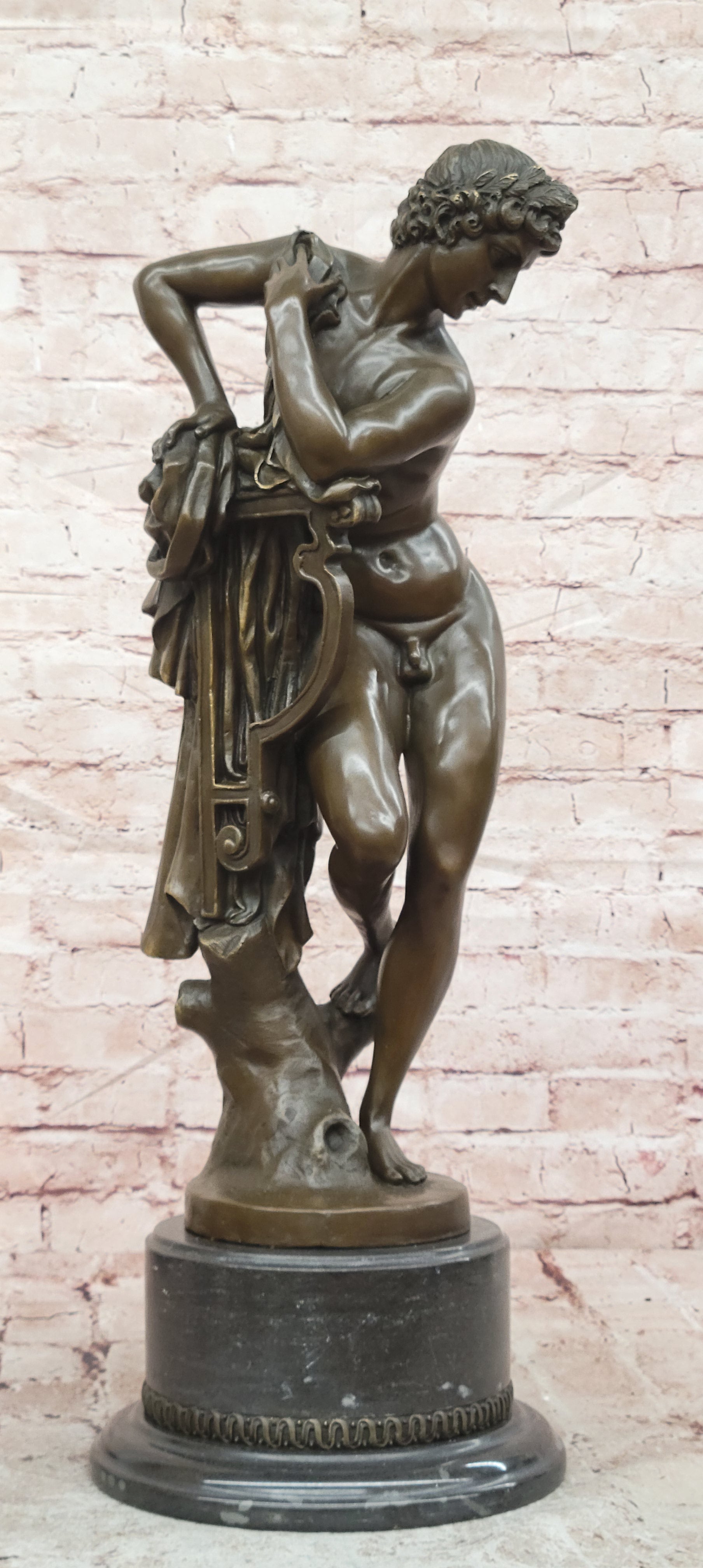 Hand Made Bronze Sculpture Apollo Greek Mythology God of Music by Giambologna