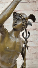 Flying Mercury Hermes w/ Caduceus Bronze by Giambologna 21" x 13"