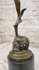 Flying Mercury Hermes w/ Caduceus Bronze by Giambologna 21" x 13"