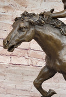 Native American Indian Warrior Hunter on Horseback - Bronze Sculpture by Mario Nick