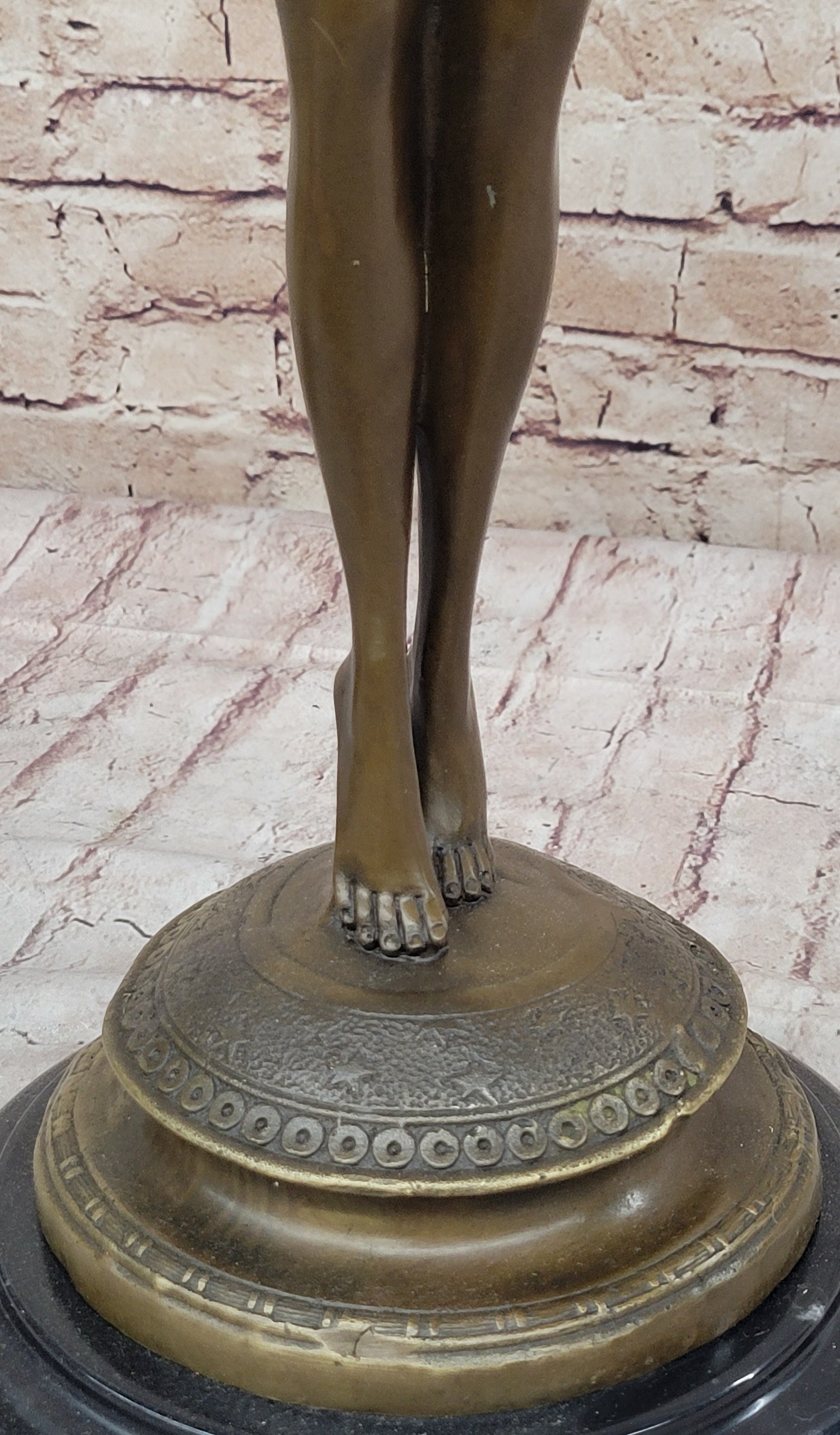 Descending Night Bronze Statue Sculpture by A. Weinman Nude Angel Figure 24" x 18"