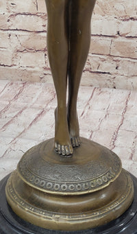 Descending Night Bronze Statue Sculpture by A. Weinman Nude Angel Figure 24" x 18"