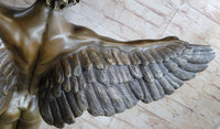 Signed: A.A.Weinman, Bronze Naked Icarus Sculpture art Deco Marble Base Figurine