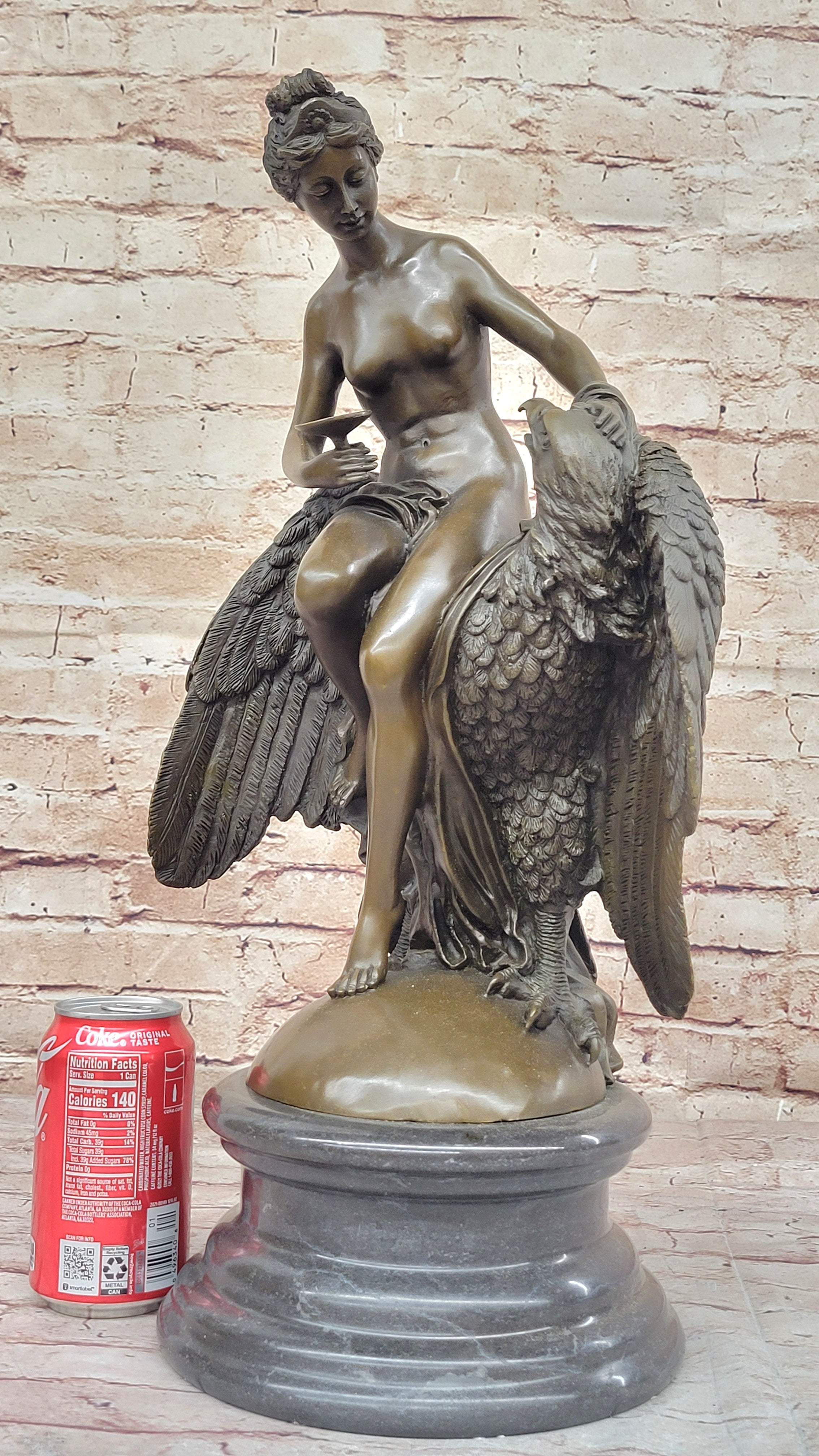 French Bronze of Hebe and Jupiter by L.C. Hippolyte Buhot