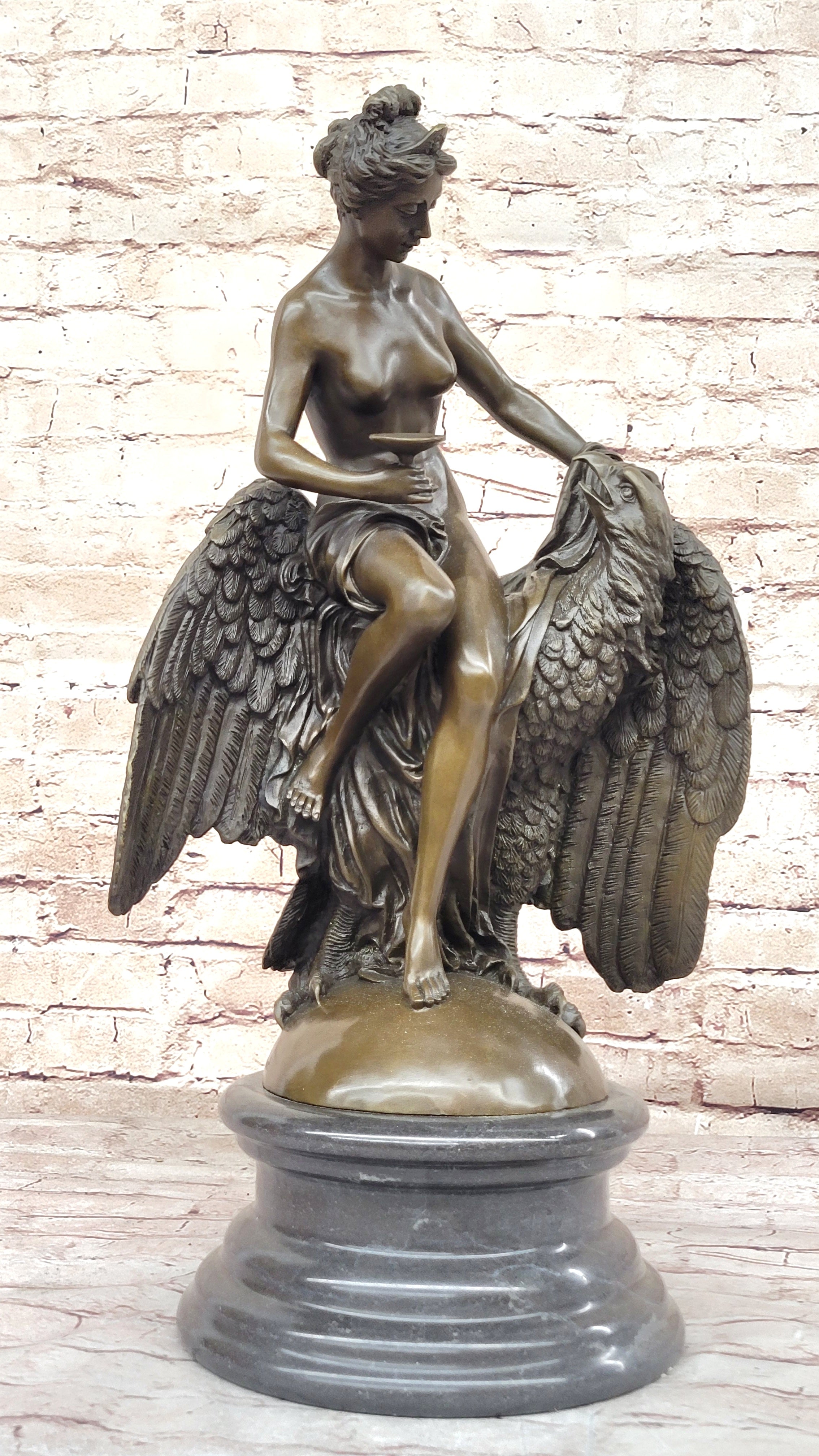 French Bronze of Hebe and Jupiter by L.C. Hippolyte Buhot