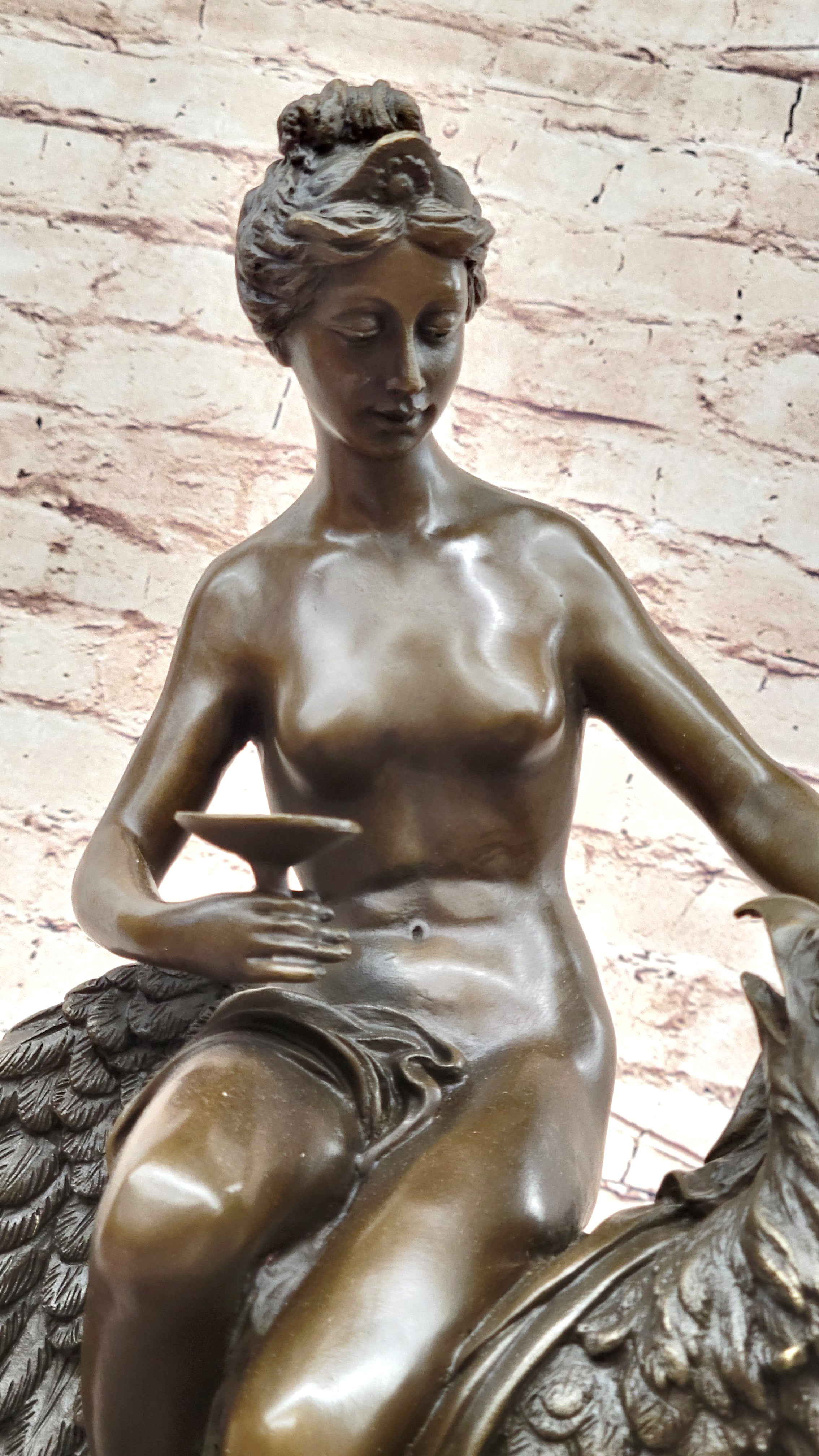 French Bronze of Hebe and Jupiter by L.C. Hippolyte Buhot