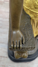 Art Deco Bronze Egyptian Girl Cleopatra Sculpture by Milo