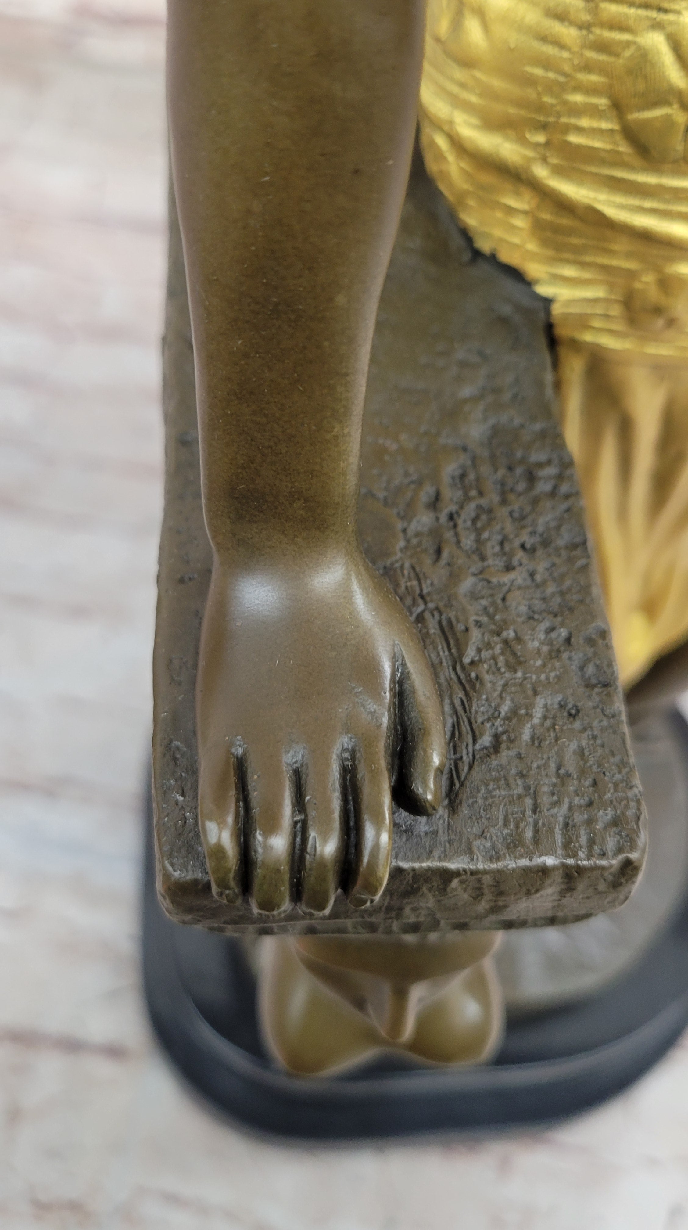 Art Deco Bronze Egyptian Girl Cleopatra Sculpture by Milo