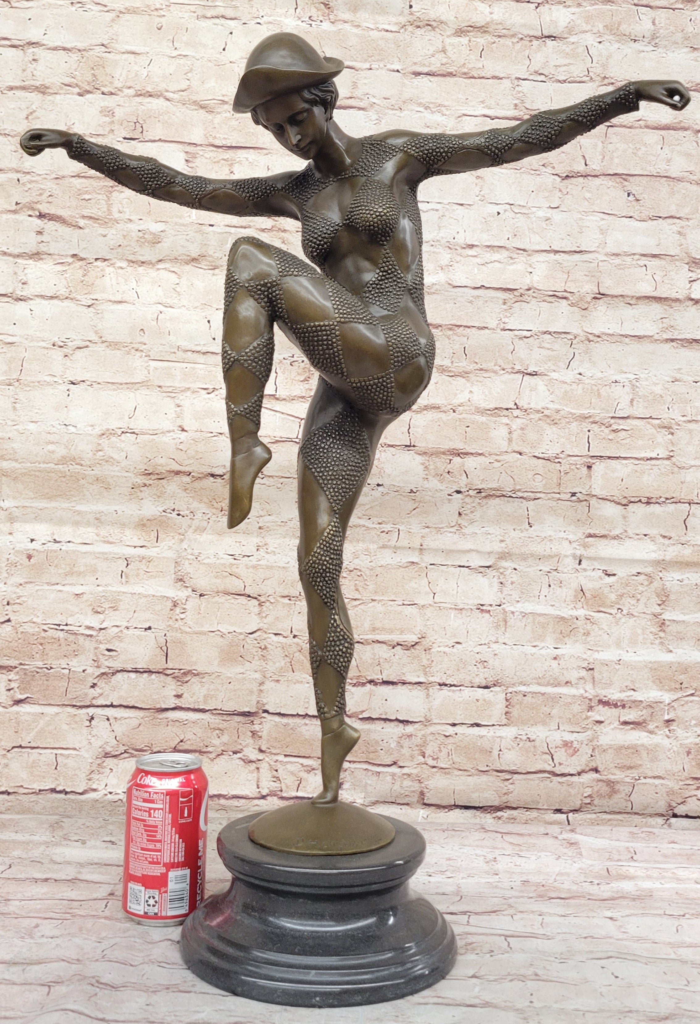 Dimitri Chiparus Art Deco Bronze Sculpture Female Dancer Balancing