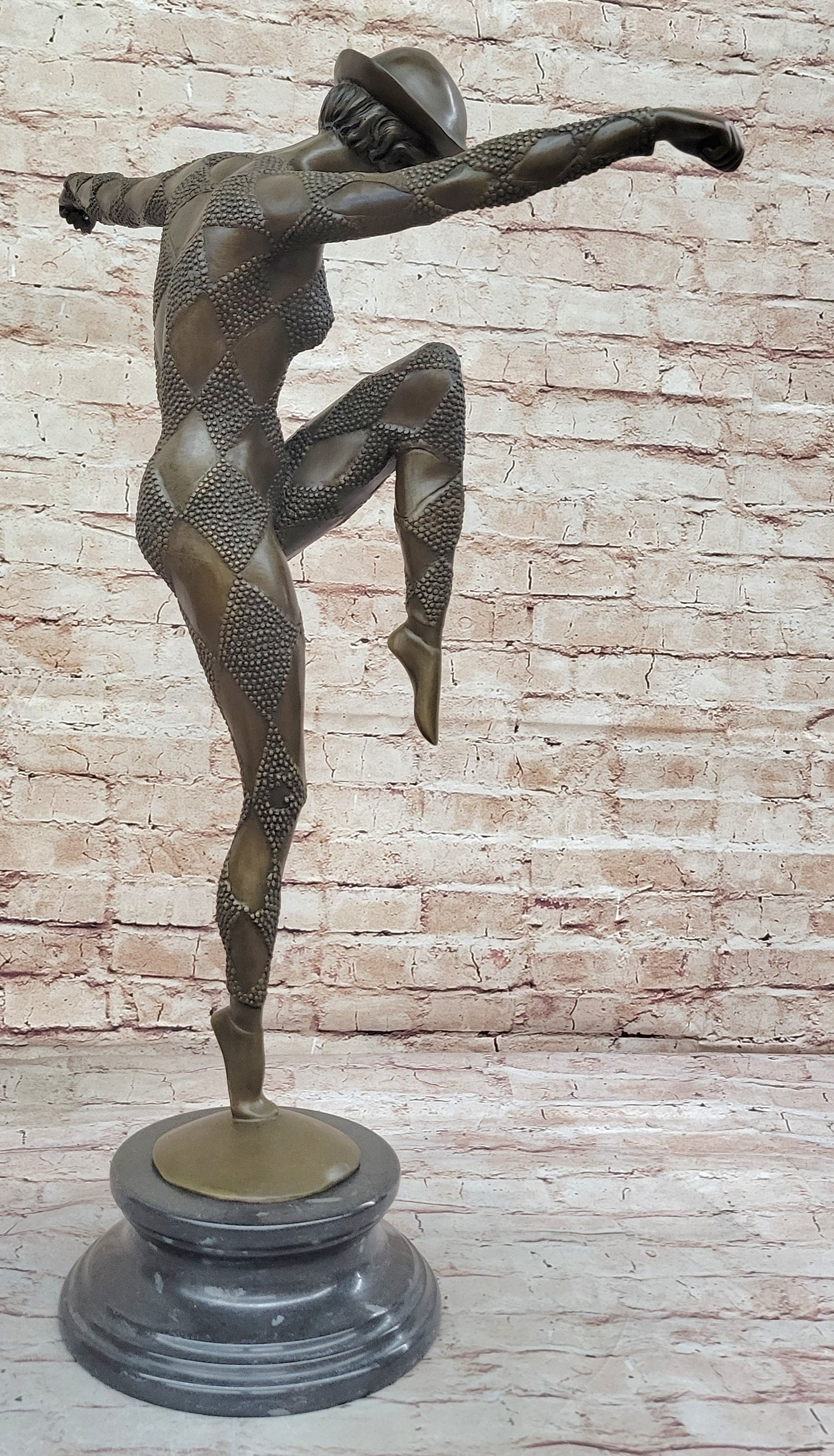 Dimitri Chiparus Art Deco Bronze Sculpture Female Dancer Balancing