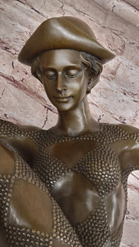Dimitri Chiparus Art Deco Bronze Sculpture Female Dancer Balancing