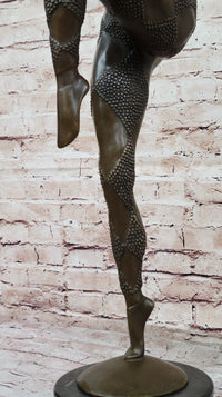 Dimitri Chiparus Art Deco Bronze Sculpture Female Dancer Balancing