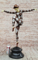 Dancing Harlequin Bronze Sculpture After Chiparus Unique Cold Paint Statue