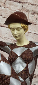 Dancing Harlequin Bronze Sculpture After Chiparus Unique Cold Paint Statue