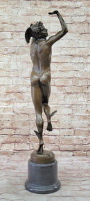 Nude Flying Mercury Hermes Bronze Art Sculpture By Cellini Greek Roman Mythology