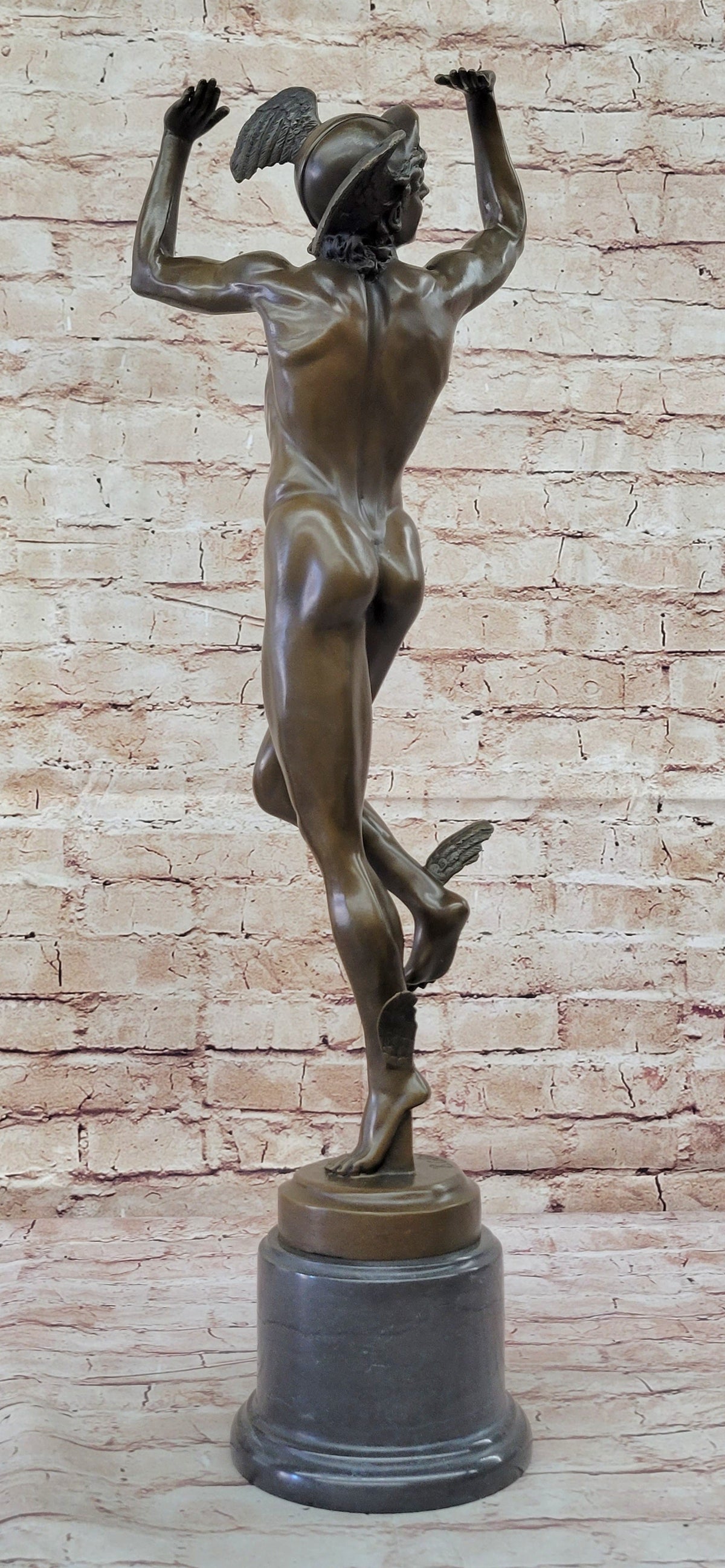 Nude Flying Mercury Hermes Bronze Art Sculpture By Cellini Greek Roman Mythology