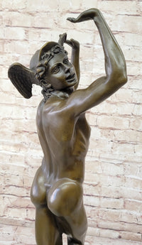 Nude Flying Mercury Hermes Bronze Art Sculpture By Cellini Greek Roman Mythology