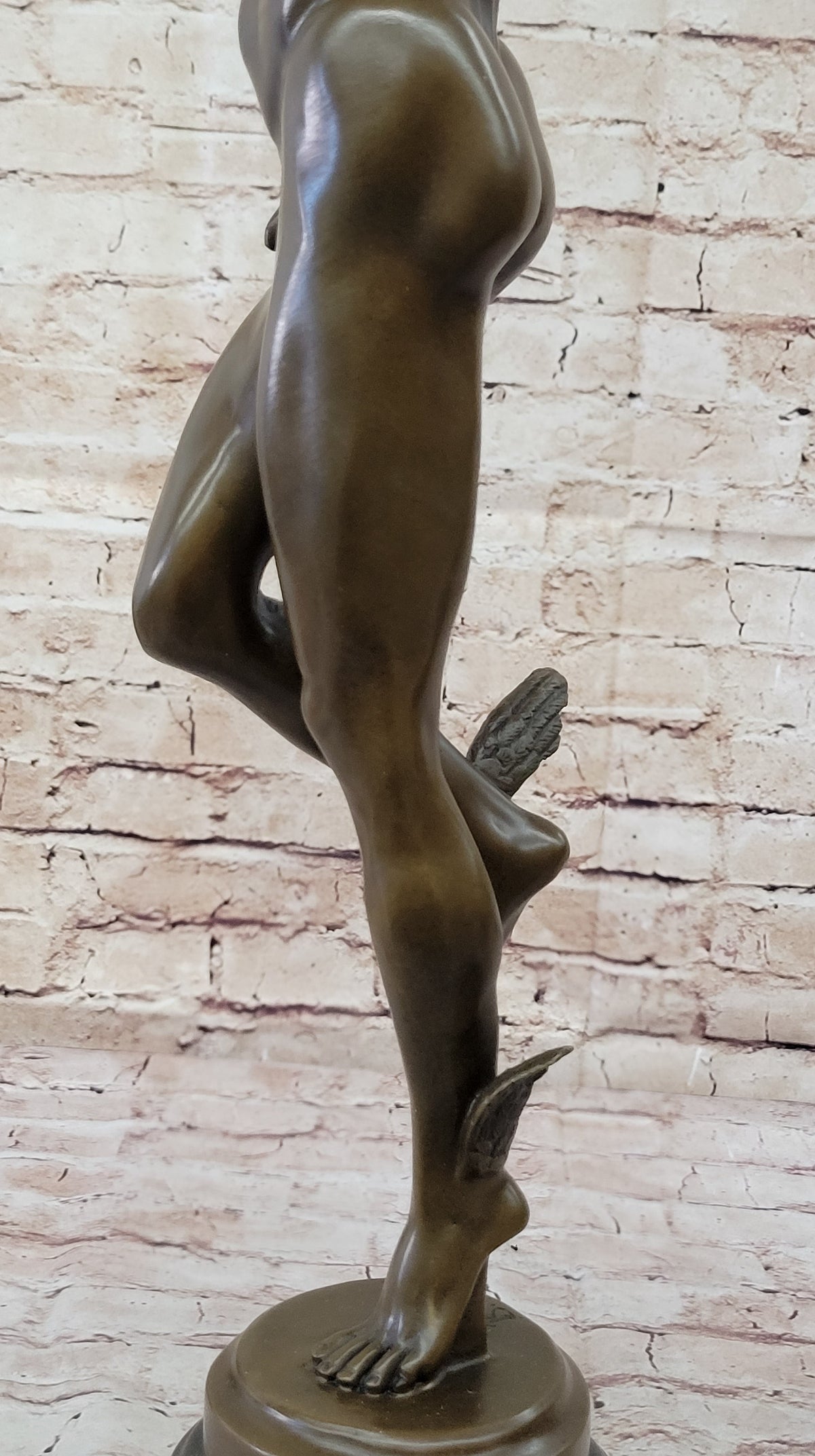 Nude Flying Mercury Hermes Bronze Art Sculpture By Cellini Greek Roman Mythology