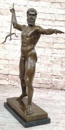 Artemision Bronze Sculpture of Nude Zeus or Poseidon Greek Mythology Replica Statue