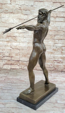 Artemision Bronze Sculpture of Nude Zeus or Poseidon Greek Mythology Replica Statue
