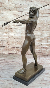 Artemision Bronze Sculpture of Nude Zeus or Poseidon Greek Mythology Replica Statue