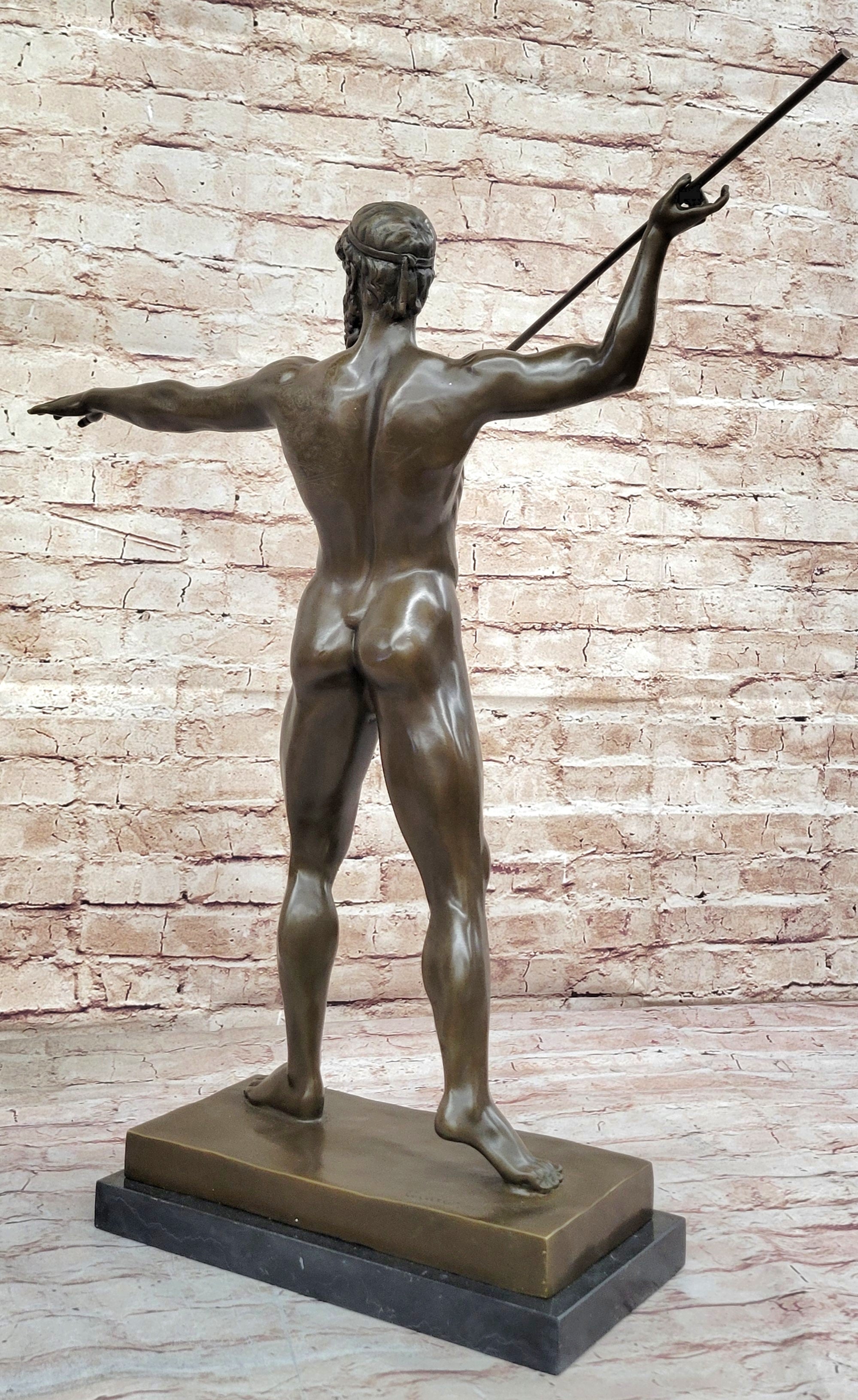 Artemision Bronze Sculpture of Nude Zeus or Poseidon Greek Mythology Replica Statue