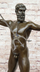 Artemision Bronze Sculpture of Nude Zeus or Poseidon Greek Mythology Replica Statue