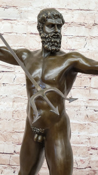 Artemision Bronze Sculpture of Nude Zeus or Poseidon Greek Mythology Replica Statue