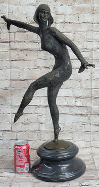 Chiparus Art Deco Russian Ballet Dancer Ballerina Bronze on Marble