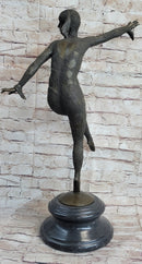 Chiparus Art Deco Russian Ballet Dancer Ballerina Bronze on Marble