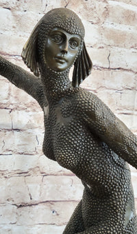 Chiparus Art Deco Russian Ballet Dancer Ballerina Bronze on Marble