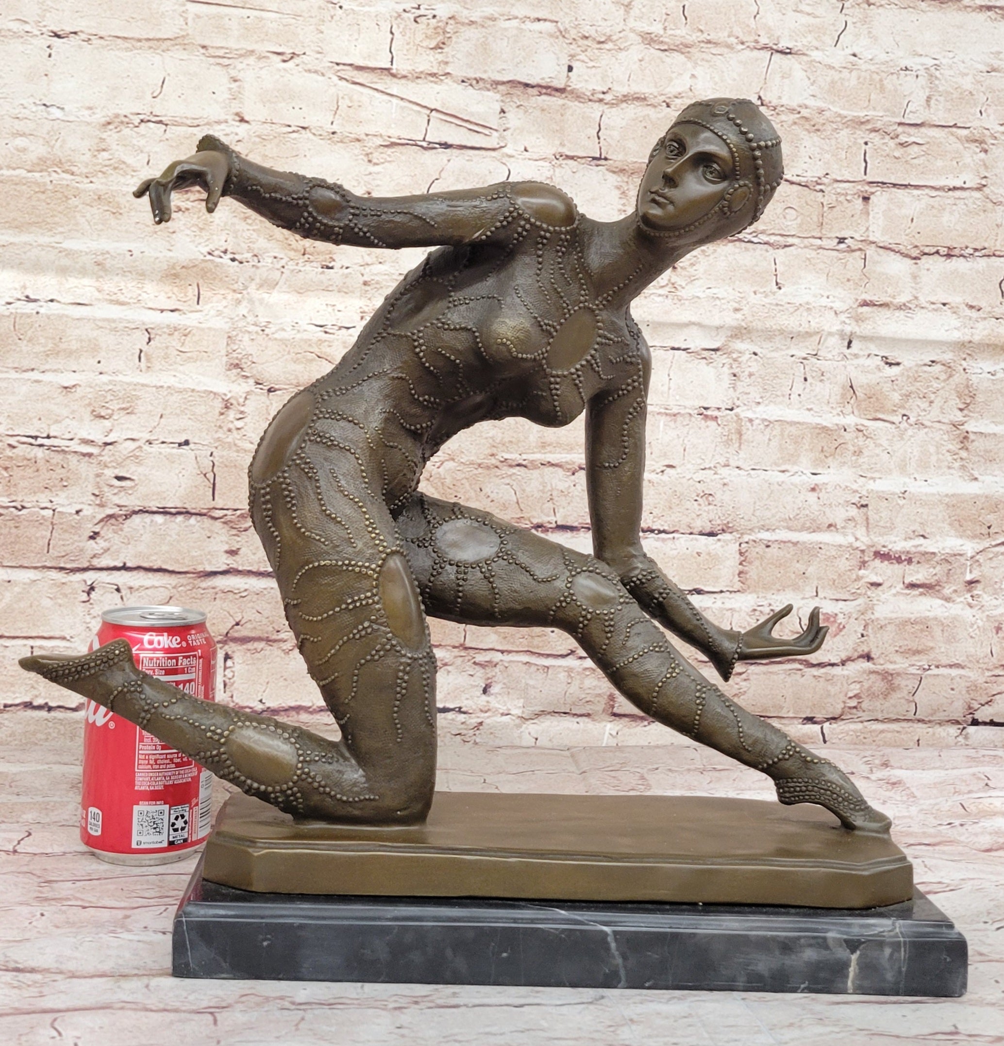 Dimitri Chiparus Art Deco Dancer Girl Bronze Sculpture
