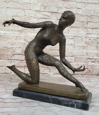 Dimitri Chiparus Art Deco Dancer Girl Bronze Sculpture