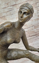 Dimitri Chiparus Art Deco Dancer Girl Bronze Sculpture