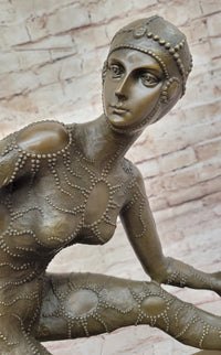 Dimitri Chiparus Art Deco Dancer Girl Bronze Sculpture