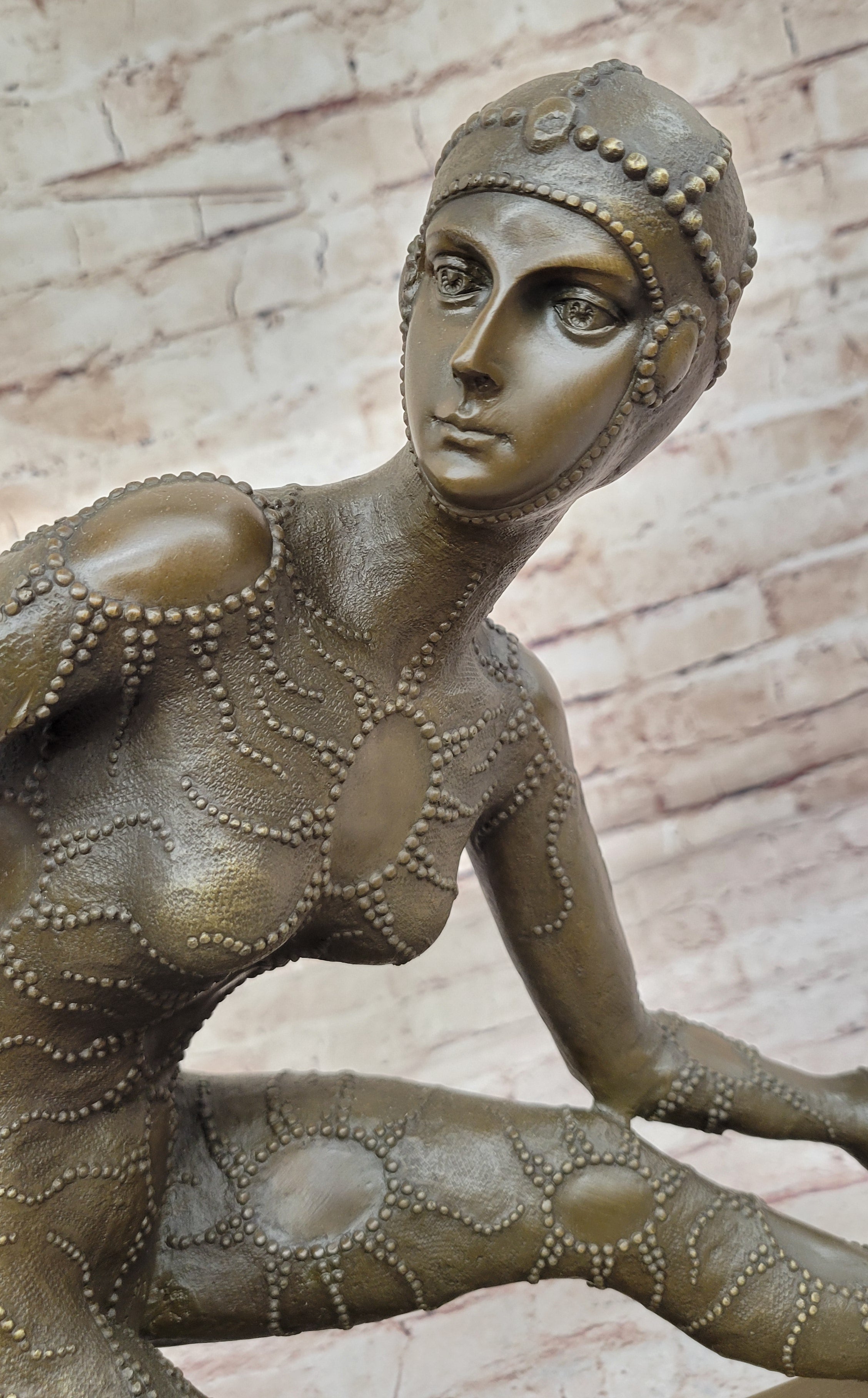 Dimitri Chiparus Art Deco Dancer Girl Bronze Sculpture