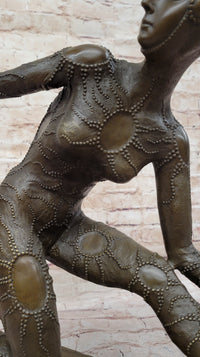 Dimitri Chiparus Art Deco Dancer Girl Bronze Sculpture