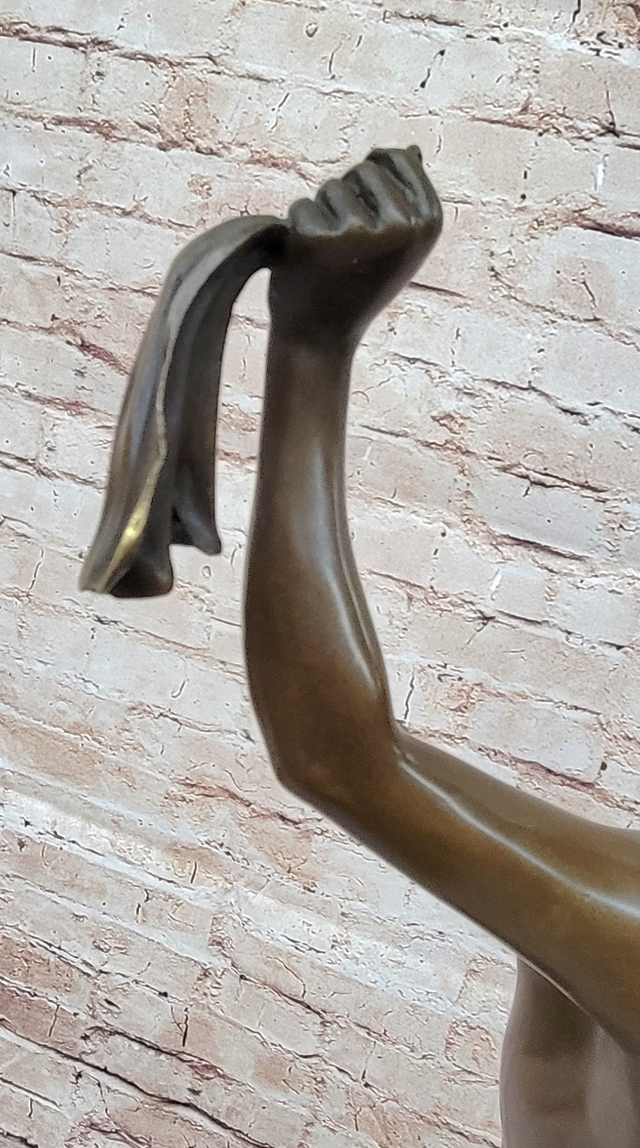 Nude Female Figure Holding a Conch Shell - Bronze Sculpture by Danese Cattaneo
