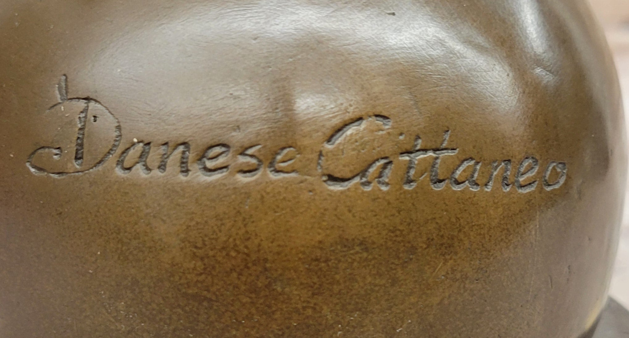 Nude Female Figure Holding a Conch Shell - Bronze Sculpture by Danese Cattaneo