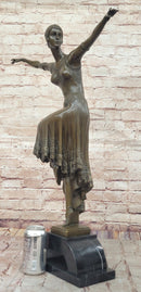 Chiparus Bronze Dancing Sculpture – Art Deco Ballet on Marble