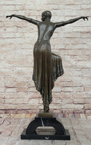 Chiparus Bronze Dancing Sculpture – Art Deco Ballet on Marble