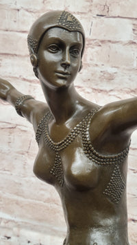 Chiparus Bronze Dancing Sculpture – Art Deco Ballet on Marble