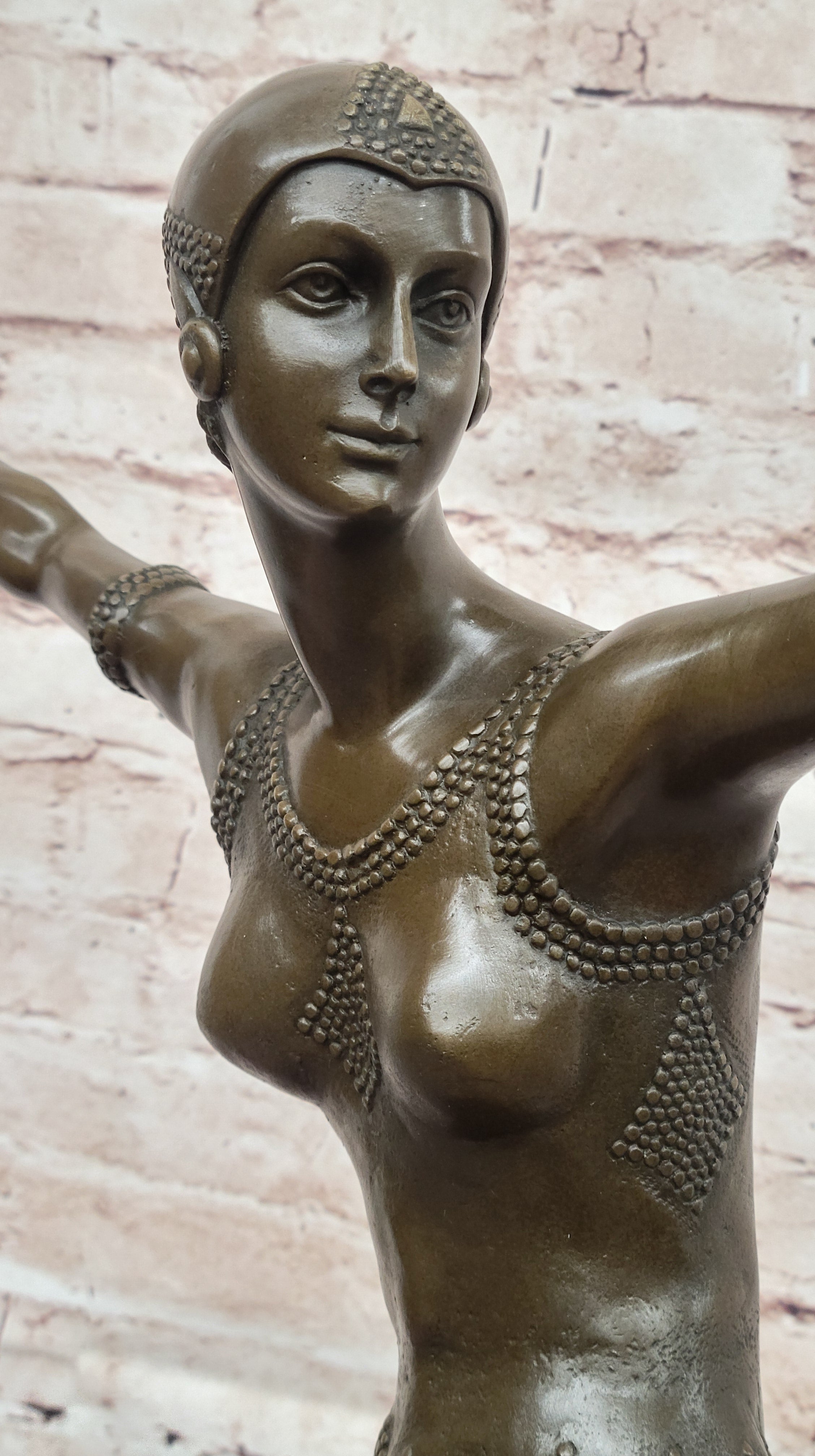 Chiparus Bronze Dancing Sculpture – Art Deco Ballet on Marble