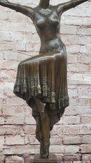 Chiparus Bronze Dancing Sculpture – Art Deco Ballet on Marble